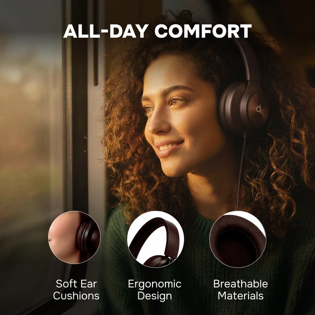 Alt view image 4 of 7 - Over Ear Headphones Wired with Mic, Corded Head Phones (3.5mm Jack) Compatible with Laptop, Computer / PC, Macbook, MP3 Player, Car / In-Flight Audio, Game Controller, and other 3.5 mm devices