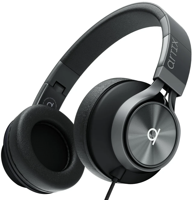 Main image of Over Ear Headphones Wired with Mic, Corded Head Phones (3.5mm Jack) Compatible with Laptop, Computer / PC, Macbook, MP3 Player, Car / In-Flight Audio, Game Controller, and other 3.5 mm devices
