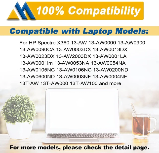 Alt view image 5 of 7 - RR04XL L60373-005 Battery Replacement for HP Spectre X360 13-AW 13T-AW Series 13-aw0013dx 13-aw0023dx 13-aw2003dx 13t-aw000 13t-aw100 13t-aw200 Series HSTNN-DB9K HSTNN-OB1M L60213-2C1 RR04060XL