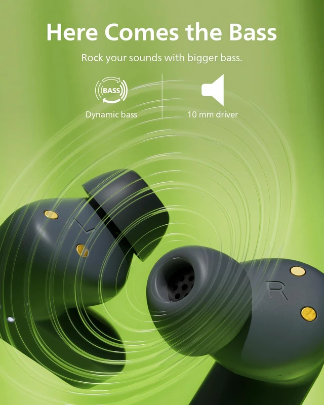 Alt view image 2 of 7 - TAT3519 Wireless Earbuds,True Wireless Headphones with Noise Canceling Pro,Dynamic Bass,Clear Call,24 H Battery Life,Fast Charging,Bluetooth 5.3,IPX4,App/Touch Control,Black
