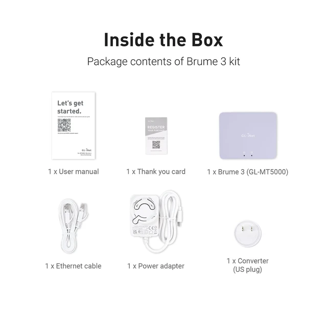 Alt view image 7 of 7 - GL-MT5000 Brume 3 Wired VPN Security Gateway NO Wi-Fi Up to 1100 Mbps hardware-accelerated VPN, three 2.5GbE ports with multi-WAN failover, VPN obfuscation, OpenWrt with 1GB DDR4