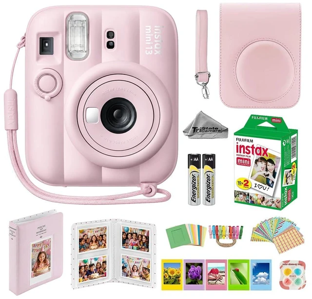 Main image of Instax Mini 13 Pink Instant Camera with 20-Sheet Film Set Includes Instax Mini 13 camera, 20-sheet film, carrying case, photo album, color filters, and assorted photo frames