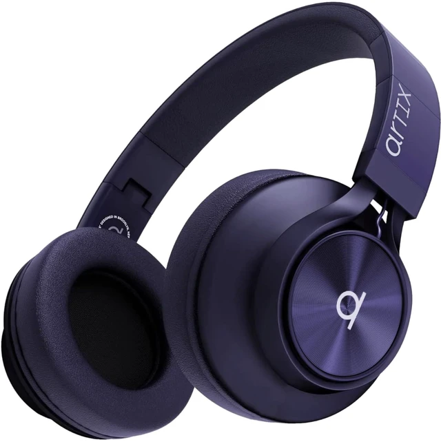 Main image of Bluetooth Headphones Wireless, Over Ear Head Phones with Mic (Purple) Built-In Microphone, Adjustable Headband, Dual Mode, Foldable, Bluetooth 6.0, 40 Hours Playtime, Over-Ear Head phones