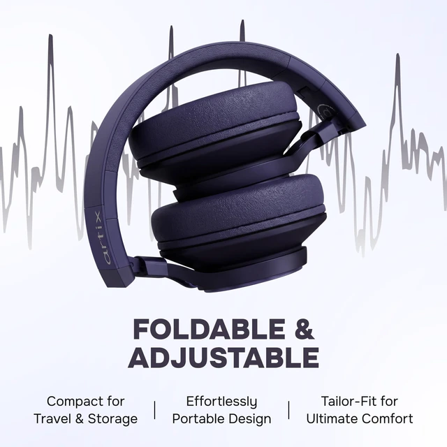 Alt view image 6 of 7 - Bluetooth Headphones Wireless, Over Ear Head Phones with Mic (Purple) Built-In Microphone, Adjustable Headband, Dual Mode, Foldable, Bluetooth 6.0, 40 Hours Playtime, Over-Ear Head phones