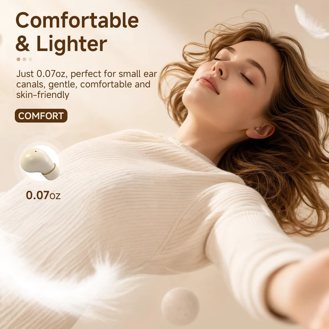 Alt view image 4 of 7 - Small Mini Invisible Earbuds Wireless Bluetooth Ear Buds For Small Ears Discreet Smallest Sleep Earbuds For Small Ears Ear Buds Low Profile Tiny Skin Tone Sleeping Earbuds For Small Ear Canals
