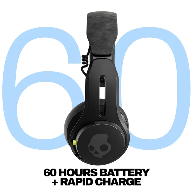 Alt view image 3 of 7 - Icon ANC Noise Canceling Wireless Headphones - True Black On-Ear Fit, Bluetooth, Noise Cancellation, 60 Hours Battery, Sweat Water Resistant, Foldable, Travel Ready, Microphone