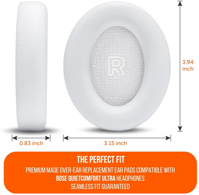 Alt view image 5 of 7 - PadZ QC Ultra - Earpads for Bose QuietComfort Ultra Gen 1 & 2 Made by Wicked Cushions Enhanced Comfort, Thickness & Durability White