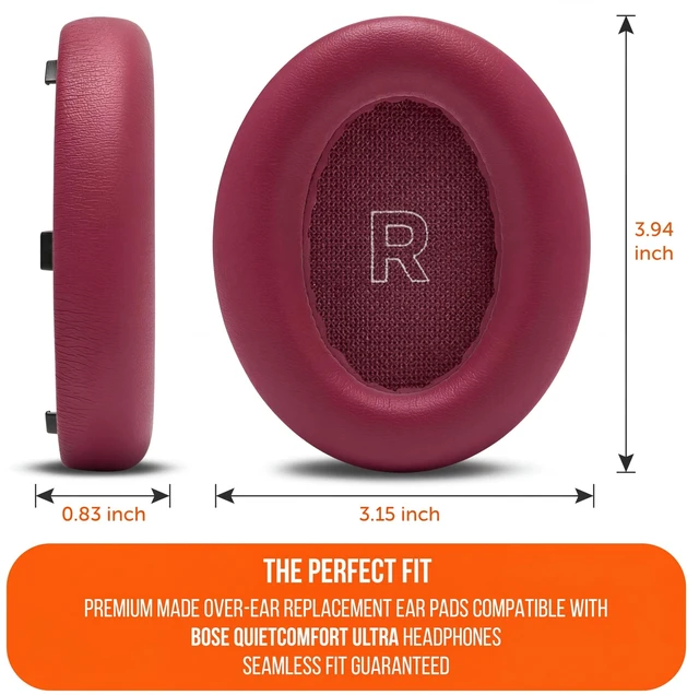 Alt view image 5 of 7 - PadZ QC Ultra - Earpads for Bose QuietComfort Ultra Gen 1 & 2 Made by Wicked Cushions Enhanced Comfort, Thickness & Durability Deep Plum