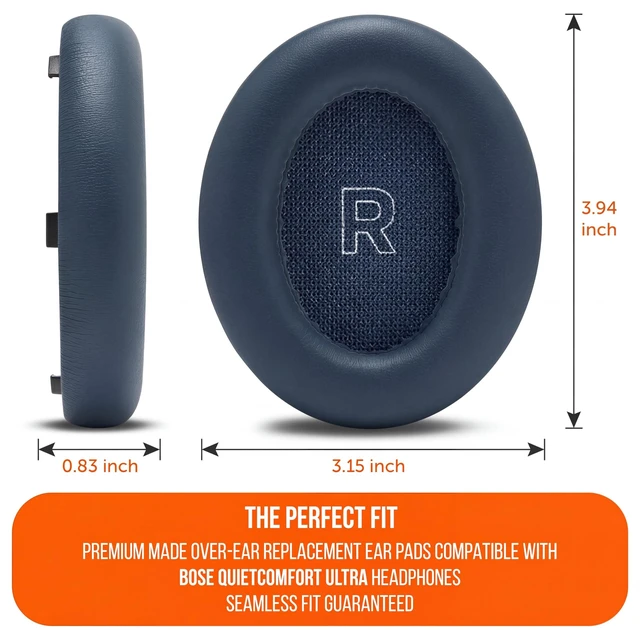 Alt view image 5 of 7 - PadZ QC Ultra - Earpads for Bose QuietComfort Ultra Gen 1 & 2 Made by Wicked Cushions Enhanced Comfort, Thickness & Durability Lunar Blue