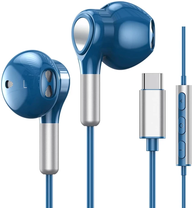 Main image of USB C Headphones for Samsung Galaxy S26 S25 S24 S23 S22 S21 S20 A56 A17 A16 Wired USB C Earbuds with Mic Volume Control Earphones USB Type C Headphones for iPhone 18 17 16 15 Pro Max iPad 10 Pixel 11
