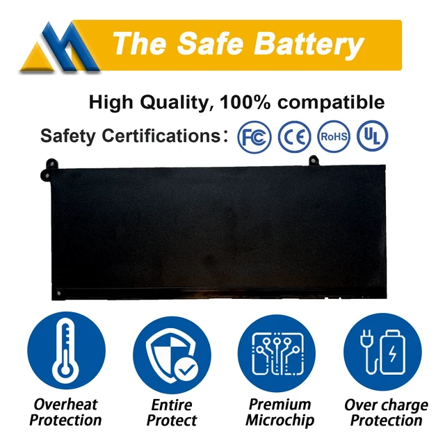 Alt view image 4 of 7 - 41Wh G91J0 Battery Replacement for Dell Latitude 3520 3420 3320 3330 Inspiron 3511 3515 3525 3530 5310 5410 5418 5510 5515 5518 14 Plus 7420 7415 2-in-1 Vostro 5620 5625 11.25V 3467mAh