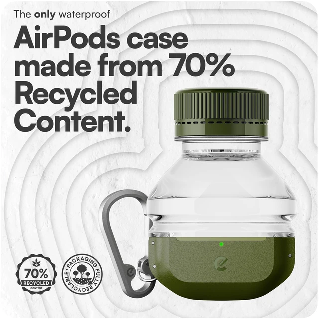 Alt view image 7 of 7 - for Waterproof AirPods Pro 3 Case Lock - Ultra Rugged, Forest Green IP68 Water Proof, Dust Proof, Shockproof Protector, Heavy Duty Protection, Drop Proof Cover, Carabiner for iPods Pro 3rd Gen