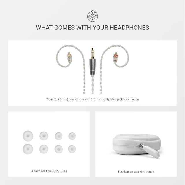 Alt view image 6 of 6 - Alba Wired in-Ear Monitor Headphones for Audiophiles USB-C Adapter Not Included Widely Compatible Noise Isolating Ergonomic Metal Chassis (White w/o Adapter)