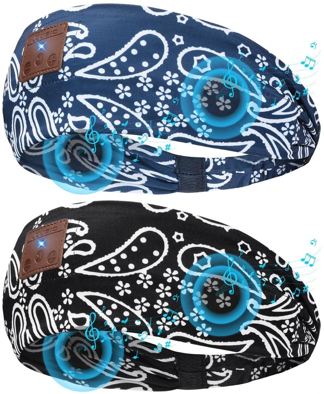 Main image of Sleeping Headphones, Bluetooth 5.4 Headband Headphones, Wireless Headband for Yoga, Running, Workout, Travel, Sports, Unique Presents for Adult Teens - Black&Blue