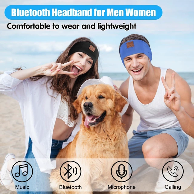 Alt view image 2 of 6 - Bluetooth Sleeping Headphones, Headband Headphones for Side Sleepers, Wireless Headband for Yoga, Running, Workout, Travel, Sports, Unique Presents for Adult Teens