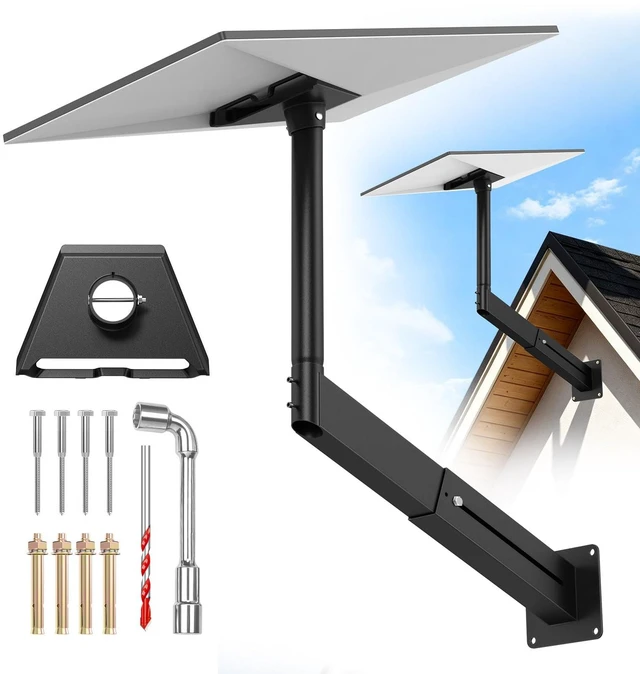 Main image of Standard 4/4X Telescoping Mount for Starlink, Adjusatble Gen 3 Roof Mounting Kit with Alumium Adapter, Sturdy Wall and Eave Mounting Kit for Outdoor Use