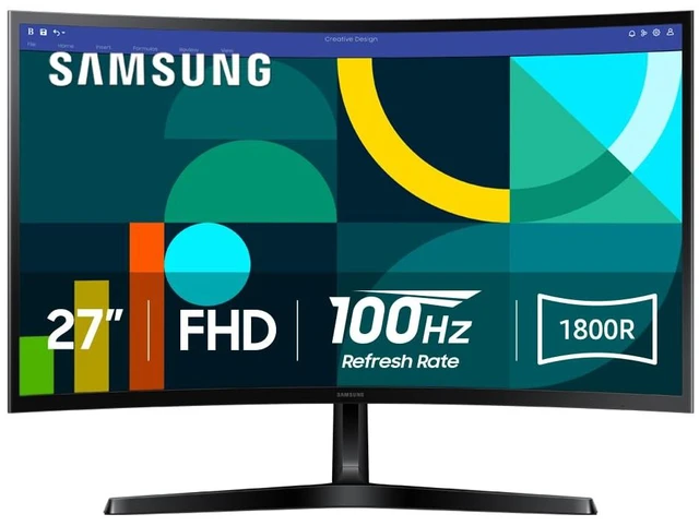 Main image of 27" Essential S3 (S36GD) Series FHD 1800R Curved Computer Monitor 100Hz, Game Mode, Advanced Eye Comfort, HDMI and D-sub Ports (LS27D36DGANXZA)
