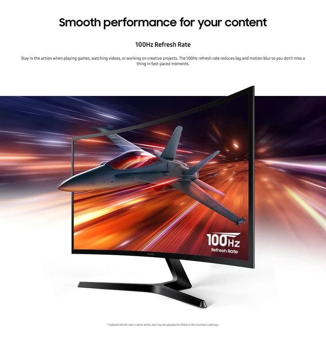 Alt view image 4 of 7 - 27" Essential S3 (S36GD) Series FHD 1800R Curved Computer Monitor 100Hz, Game Mode, Advanced Eye Comfort, HDMI and D-sub Ports (LS27D36DGANXZA)