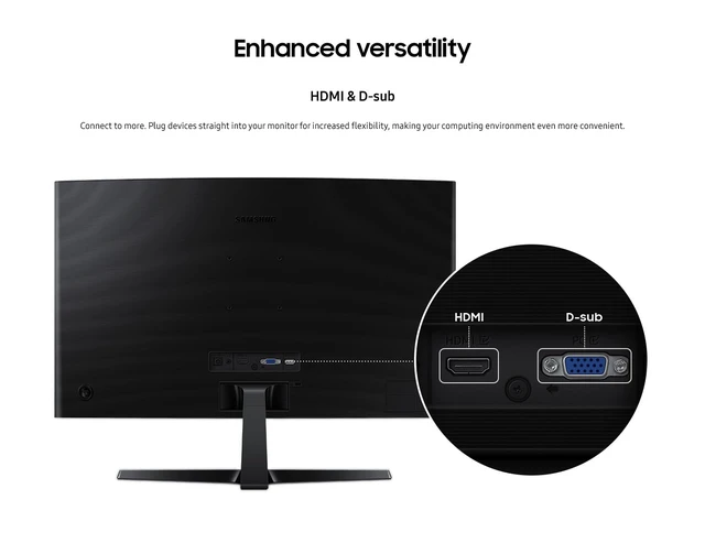 Alt view image 6 of 7 - 27" Essential S3 (S36GD) Series FHD 1800R Curved Computer Monitor 100Hz, Game Mode, Advanced Eye Comfort, HDMI and D-sub Ports (LS27D36DGANXZA)