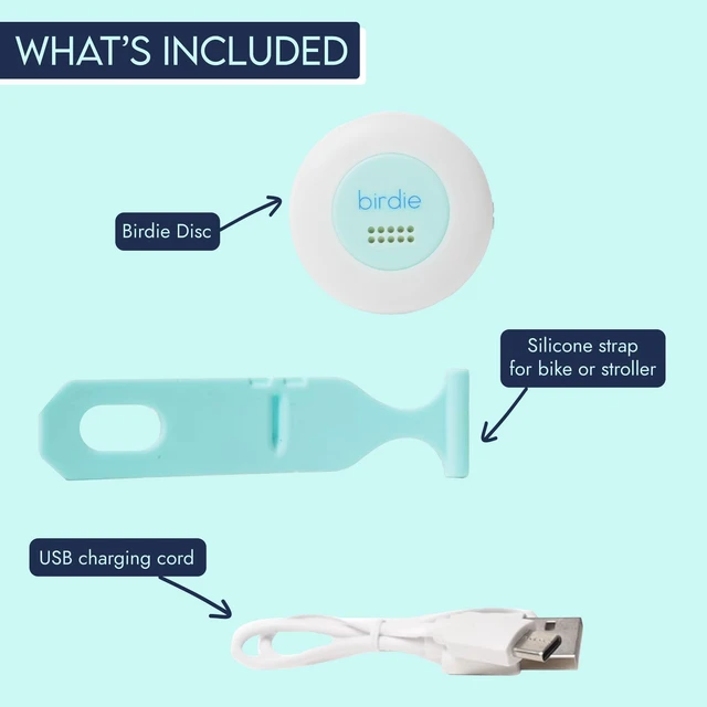 Alt view image 7 of 7 - The Original Personal Safety Alarm Disc for Bikes, Hikes, and Late Nights - Loud Siren, LED Light for Extra Visibility, Rechargeable, Handsfree, Lightweight, Water Resistant (Aqua)
