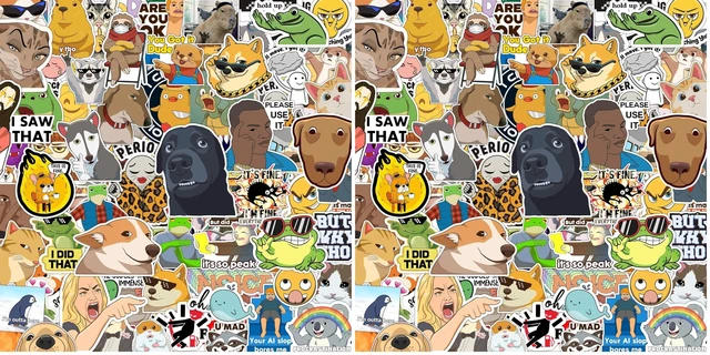 Main image of 306pcs Funny Meme Vinyl Stickers Pack, Large Bulk Sticker for Laptop, Phone, Water Bottles, Computer Cars. Vine Sticker Decal DIY Décor for Bumper Accesory (Pack of 2)