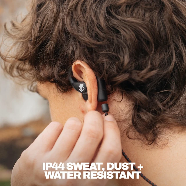 Alt view image 4 of 7 - Push 540 Open Wireless Open-Ear Bluetooth Earbuds - True Black Sweat and Water Resistant, 42 Hours Battery, Detachable Neckband, Secure Over-Ear Fit, Running Outdoors, Exercise, Gym