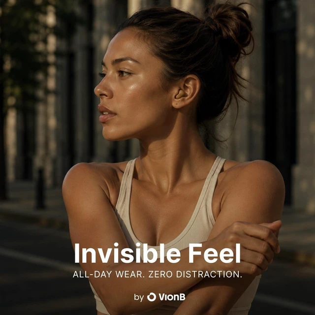 Alt view image 6 of 7 - Air Skin Tones Invisible Earbuds for Small Ears - Wireless Bluetooth 5.4, Skin-Matching Mini Stemless Ear Buds, IPX5 Waterproof, Crystal Clear Calls (Golden Toffee)