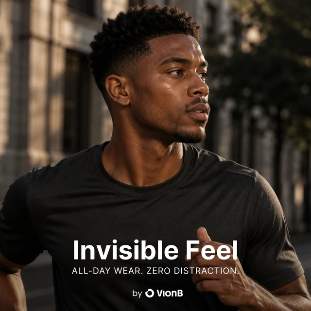 Alt view image 6 of 7 - Air Skin Tones Invisible Earbuds for Small Ears - Wireless Bluetooth 5.4, Skin-Matching Mini Stemless Ear Buds, IPX5 Waterproof, Crystal Clear Calls (Copper Amber)