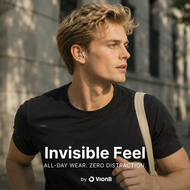 Alt view image 6 of 7 - Air Skin Tones Invisible Earbuds for Small Ears - Wireless Bluetooth 5.4, Skin-Matching Mini Stemless Ear Buds, IPX5 Waterproof, Crystal Clear Calls (Light Bisque)