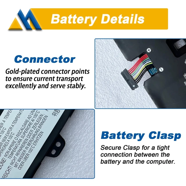 Alt view image 4 of 6 - L18M4PH0 L18C4PH0 Laptop Battery Replacement for Lenovo Yoga C940-14IIL Yoga C940 15irh 14 Series 5B10T11585 5B10W67374 5B10T11586 5B10W67180 7.68V 60Wh 7820mAh 4-Cell