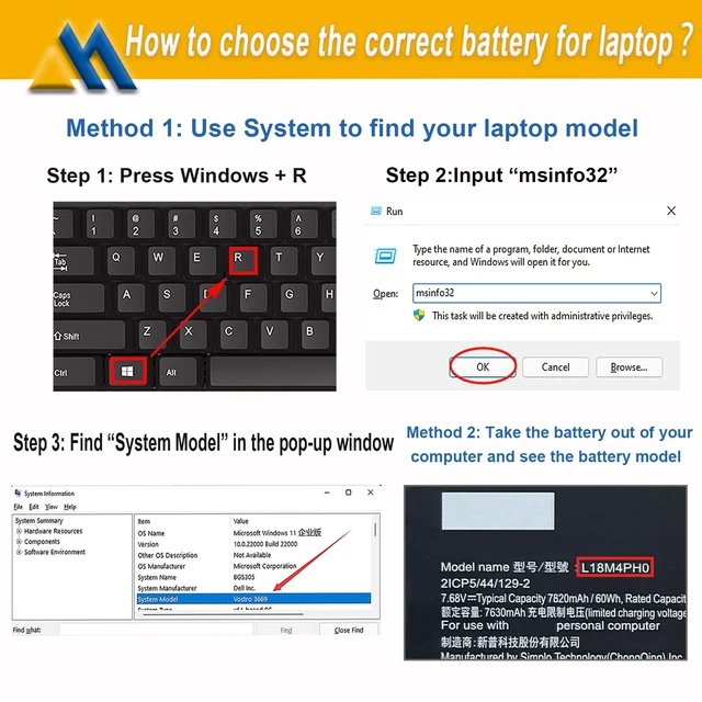 Alt view image 6 of 6 - L18M4PH0 L18C4PH0 Laptop Battery Replacement for Lenovo Yoga C940-14IIL Yoga C940 15irh 14 Series 5B10T11585 5B10W67374 5B10T11586 5B10W67180 7.68V 60Wh 7820mAh 4-Cell