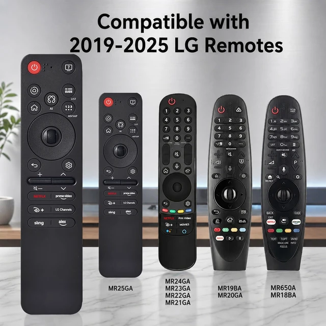 Alt view image 3 of 7 - Magic AI Voice Remote for LG Smart TV,2019-2025 Replacement Control for All LG Webos Nanocell C5, B5, G5, M5,4K,8K,for AN-MR25GA/MR24GA/MR23GA/MR22GA/MR21GA/MR20GA/MR19BA