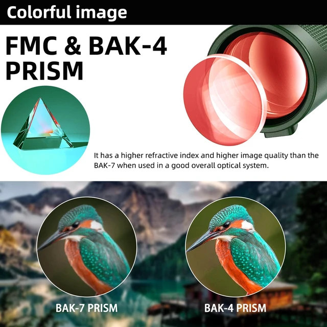 Alt view image 3 of 7 - 40X60 Monocular Telescope, High Power Monocular for Adults with Phone Adapter & Tripod & Hand Strap, Equipped with BAK4 Prism for Bird Watching
