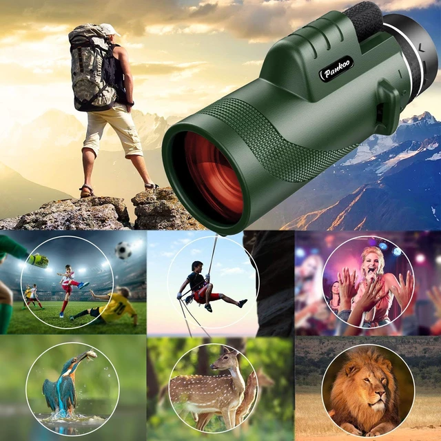 Alt view image 6 of 7 - 40X60 Monocular Telescope, High Power Monocular for Adults with Phone Adapter & Tripod & Hand Strap, Equipped with BAK4 Prism for Bird Watching