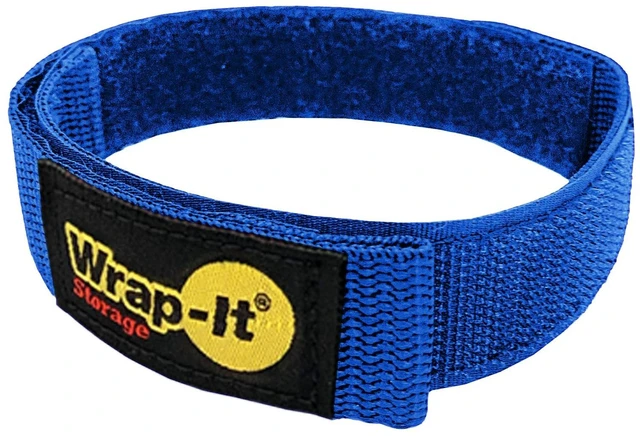 Main image of Quick-Straps by - 18" (8-Pack) Blue Hook and Loop Hose and Cable Organizers