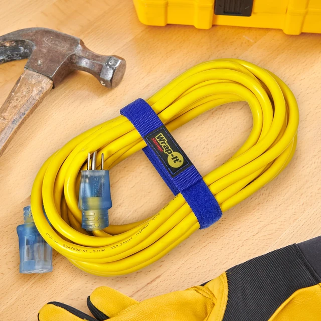 Alt view image 6 of 7 - Quick-Straps by - 18" (8-Pack) Blue Hook and Loop Hose and Cable Organizers