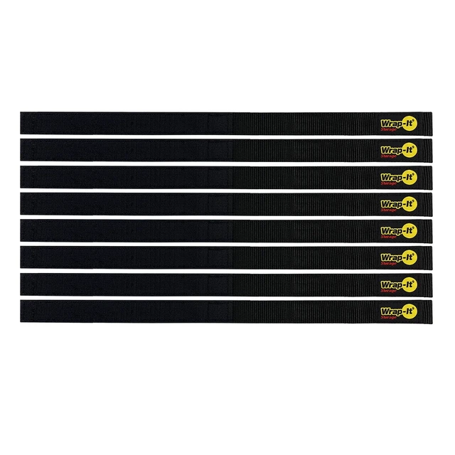 Alt view image 7 of 7 - Quick-Straps by - 18" (8-Pack) Black Hook and Loop Hose and Cable Organizers