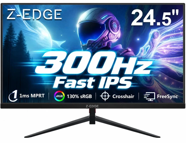 Main image of Z-Edge 24.5 inch 300Hz 280Hz 240Hz Gaming Monitor,FHD 1080p, MPRT 1ms UG25S IPS Monitor Gaming, PC Computer Monitor, 16.7M Colors, DP x2, HDMI 2.1 x2, for Business,Gaming