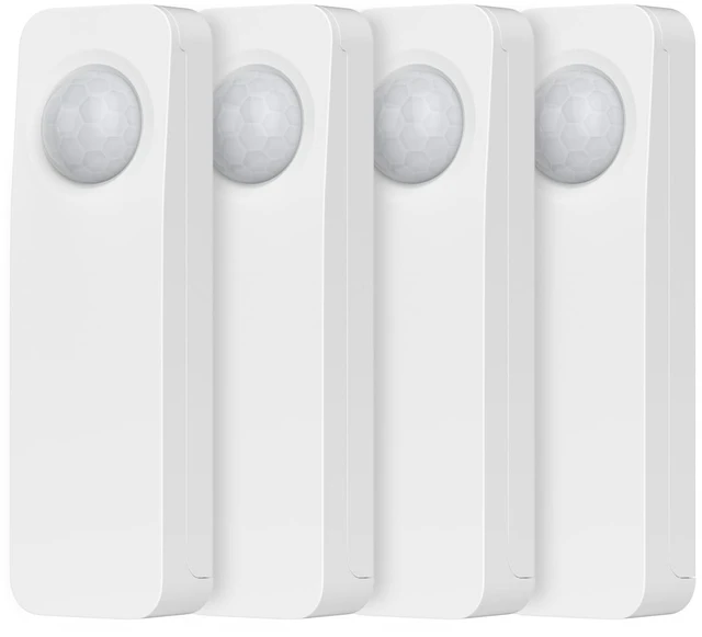 Main image of Zigbee Motion Sensor 4 Pack, Zigbee Hub Required, Pet Friendly, Work with Home Assistant, SmartThings, Aeotec, Homey, Hubitat or Echo Devices with Built-in Zigbee hub