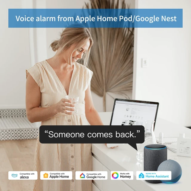 Alt view image 3 of 6 - Zigbee Motion Sensor 2 Pack, Zigbee Hub Required, Pet Friendly, Work with Home Assistant,SmartThings, Aeotec,Homey, Hubitat or Echo Devices with Built-in Zigbee hub