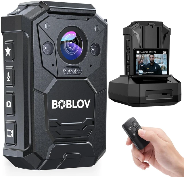 Main image of 128G 2K Body Camera with Video and Audio, Remote Controller, M12 3500mAh Battery for 15H Recording Wearable Body Mounted Camera, Night Vision for Security Guard, Patrol, Law Enforcement