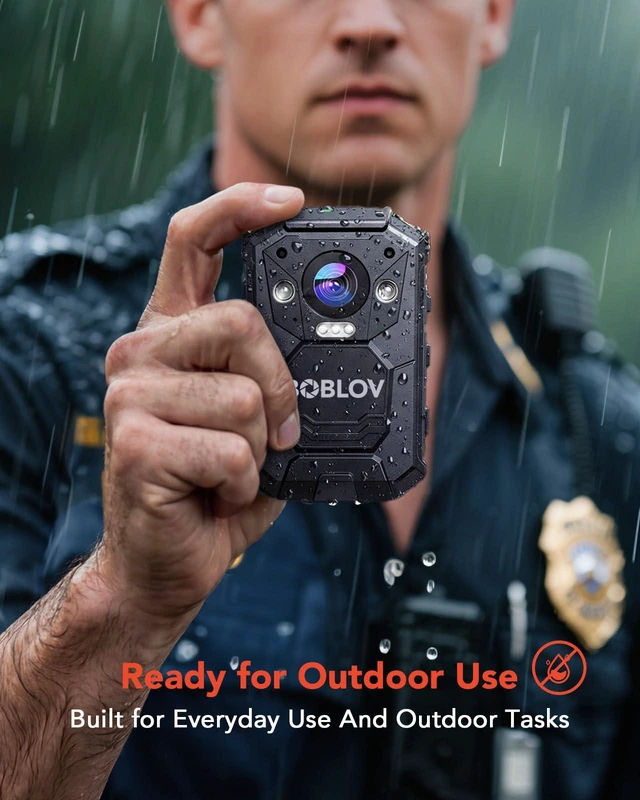 Alt view image 7 of 7 - 128G 2K Body Camera with Video and Audio, Remote Controller, M12 3500mAh Battery for 15H Recording Wearable Body Mounted Camera, Night Vision for Security Guard, Patrol, Law Enforcement