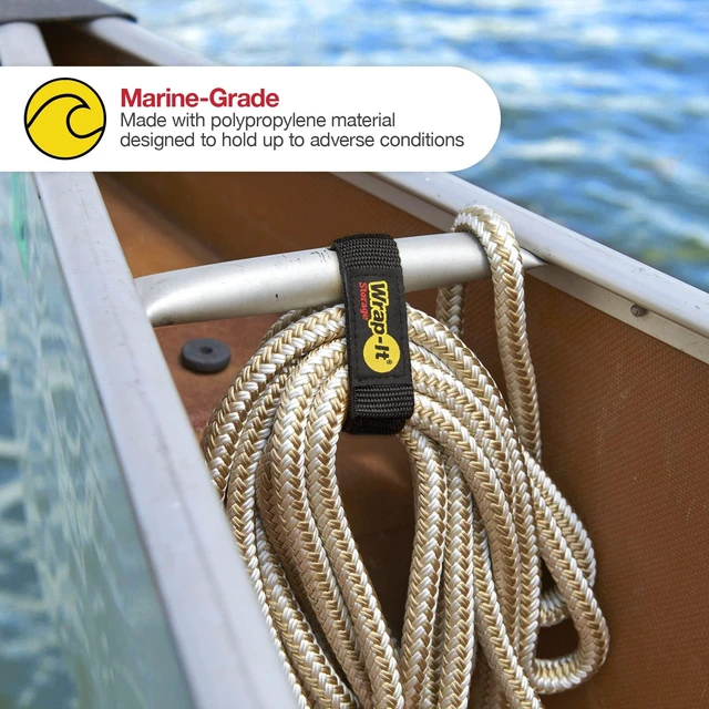 Alt view image 2 of 7 - Quick-Straps by 12 (12-Pack) Black Hook and Loop Cord Wraps for Cable Storage and Organization