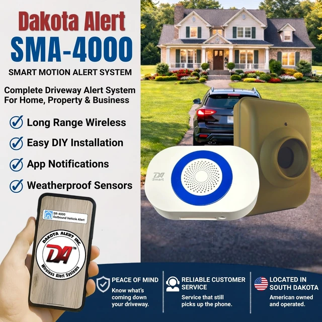 Alt view image 2 of 6 - SMA-4000 Smart Motion Sensor Driveway Alarm with App Alerts