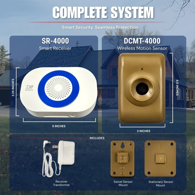 Alt view image 3 of 6 - SMA-4000 Smart Motion Sensor Driveway Alarm with App Alerts
