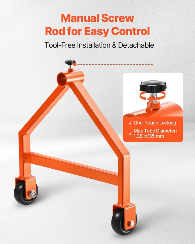 Alt view image 5 of 7 - Wire Spool Rack, 220 lbs Load Capacity, Portable Cable Caddy, Moveable Wire Rack with Wheels, Spool Holder, Up to 29.9 in Diameter, for Electrical Industrial and Retail Use, Working Efficiency