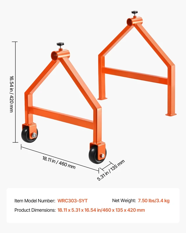 Alt view image 7 of 7 - Wire Spool Rack, 220 lbs Load Capacity, Portable Cable Caddy, Moveable Wire Rack with Wheels, Spool Holder, Up to 29.9 in Diameter, for Electrical Industrial and Retail Use, Working Efficiency