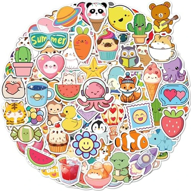 Alt view image 7 of 7 - 600 Pcs Stickers for Kids, Cute Kids Water Bottle Stickers, Waterproof Vinyl Sticker Pack, Party Favors Goodie Bags Stuffers Kid Classroom Prizes for Elementary Students