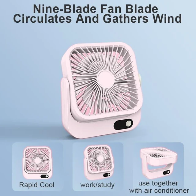Alt view image 7 of 7 - Magnetic Cruise Ship Approved Fan, 5000mAh Battery Operated Portable Fan with 5 Speeds, Magnetically Sticks on Cabin Ceilings and Walls, Cruise Essentials 2026 - Pink