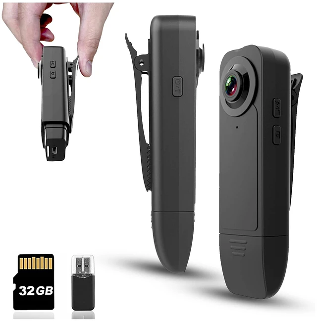 Main image of Mini Body Camera with Audio & Video Recording - Small POV Cam 1080P with 16G Card - Wearable Personal Portable Cameras Recorder DV - Night Version Camcorder for Security Work Records Guard Traveling